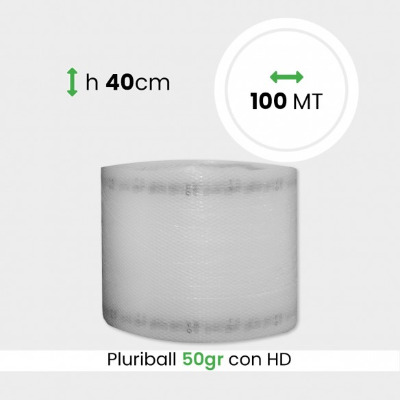 bobina di pluriball leggero rinforzato con HD altezza 40cm lunghezza 100m