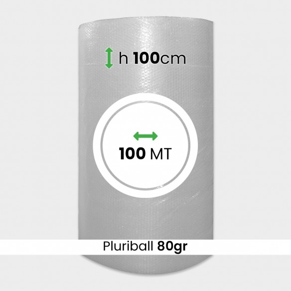 Bobina pluriball media resistenza altezza 100cm lunghezza 100m