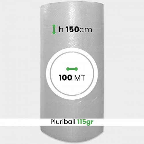 Pluriball pesante altezza 150 cm lunghezza 100 mt